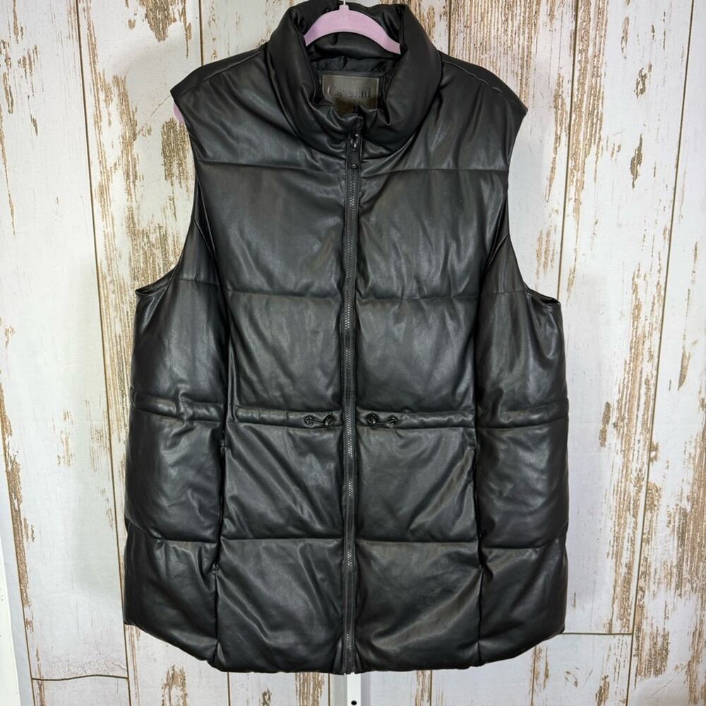 Cavalini Women's Longer Black Puffer Vest. Size 3X. Good used condition!